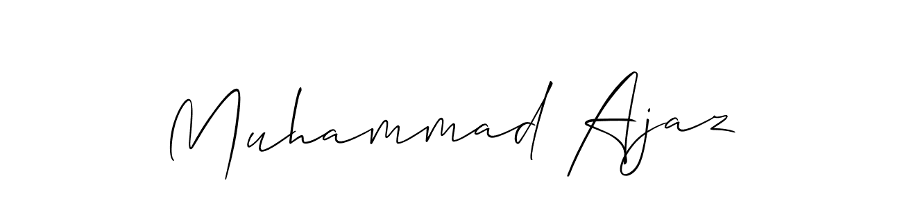 Also You can easily find your signature by using the search form. We will create Muhammad Ajaz name handwritten signature images for you free of cost using Allison_Script sign style. Muhammad Ajaz signature style 2 images and pictures png