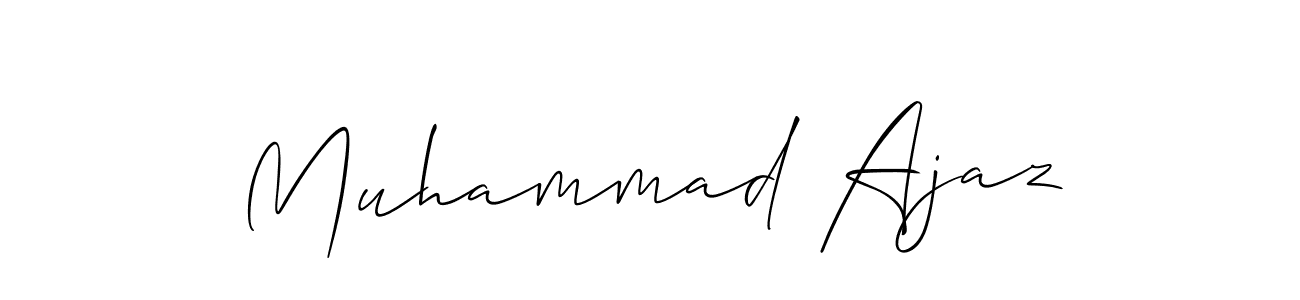 Also You can easily find your signature by using the search form. We will create Muhammad Ajaz name handwritten signature images for you free of cost using Allison_Script sign style. Muhammad Ajaz signature style 2 images and pictures png