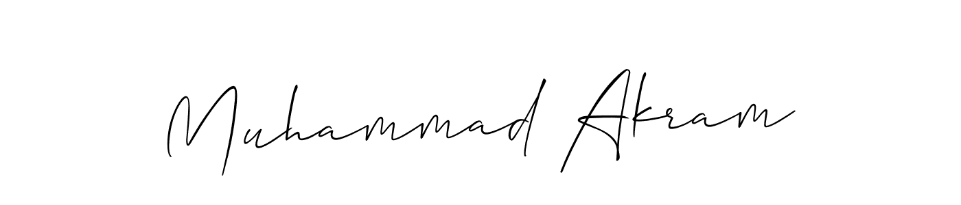 Design your own signature with our free online signature maker. With this signature software, you can create a handwritten (Allison_Script) signature for name Muhammad Akram. Muhammad Akram signature style 2 images and pictures png