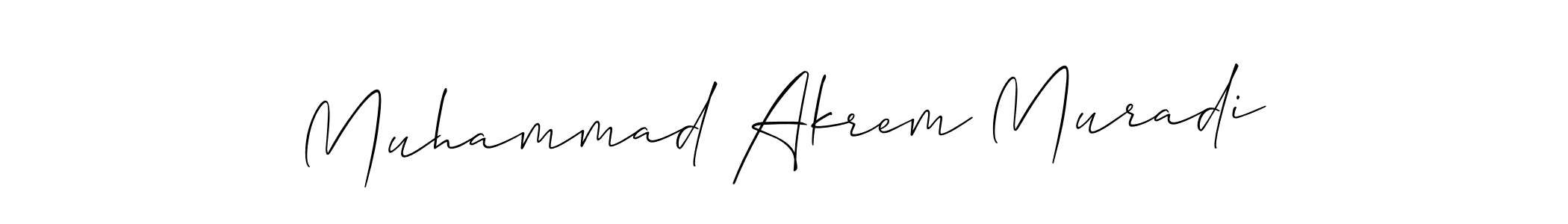 How to make Muhammad Akrem Muradi name signature. Use Allison_Script style for creating short signs online. This is the latest handwritten sign. Muhammad Akrem Muradi signature style 2 images and pictures png