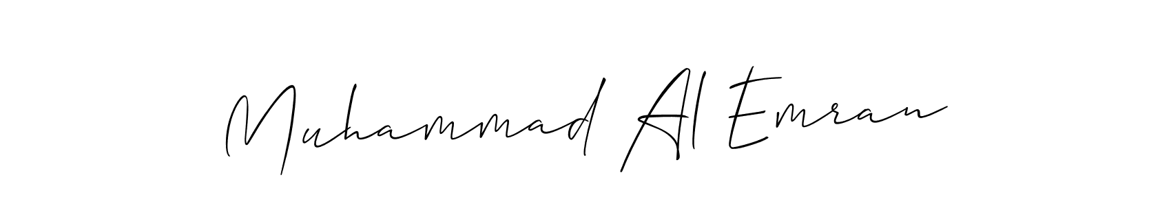 Use a signature maker to create a handwritten signature online. With this signature software, you can design (Allison_Script) your own signature for name Muhammad Al Emran. Muhammad Al Emran signature style 2 images and pictures png