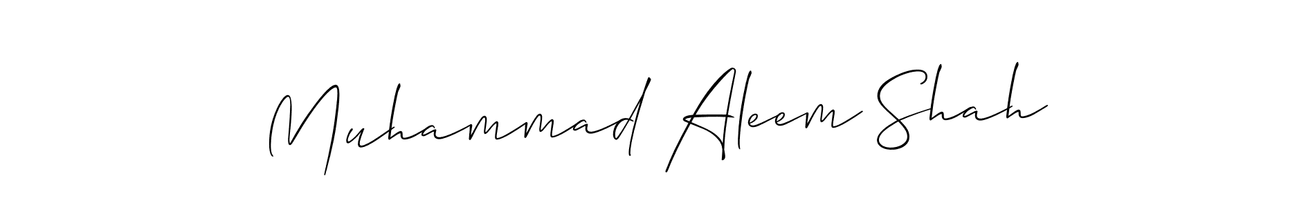 if you are searching for the best signature style for your name Muhammad Aleem Shah. so please give up your signature search. here we have designed multiple signature styles  using Allison_Script. Muhammad Aleem Shah signature style 2 images and pictures png