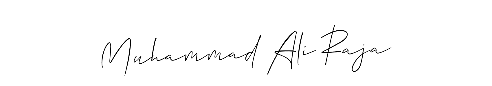 Make a beautiful signature design for name Muhammad Ali Raja. With this signature (Allison_Script) style, you can create a handwritten signature for free. Muhammad Ali Raja signature style 2 images and pictures png