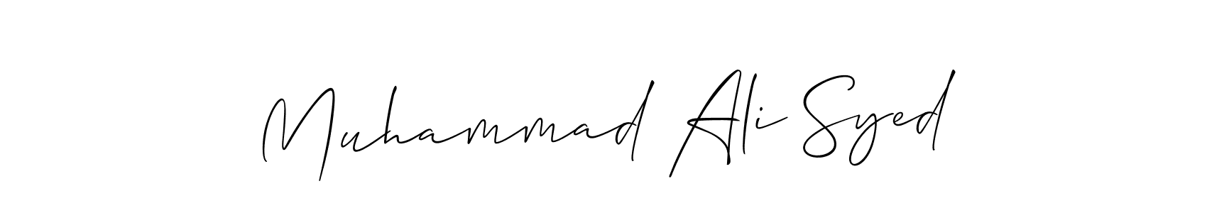 Also we have Muhammad Ali Syed name is the best signature style. Create professional handwritten signature collection using Allison_Script autograph style. Muhammad Ali Syed signature style 2 images and pictures png