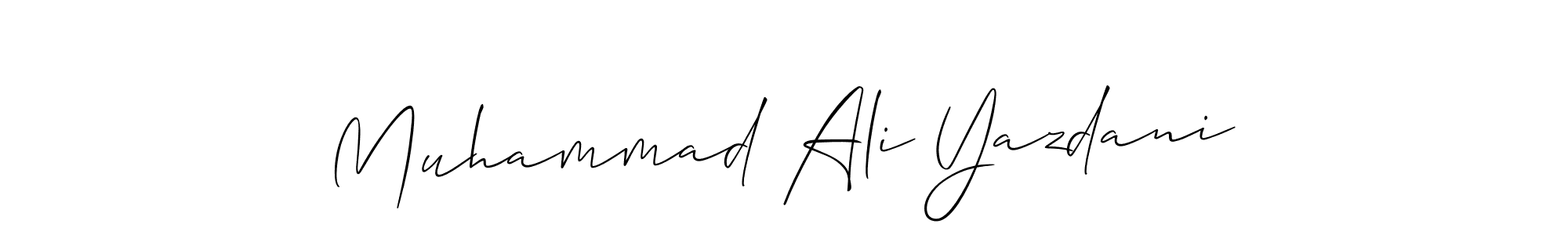 Make a short Muhammad Ali Yazdani signature style. Manage your documents anywhere anytime using Allison_Script. Create and add eSignatures, submit forms, share and send files easily. Muhammad Ali Yazdani signature style 2 images and pictures png