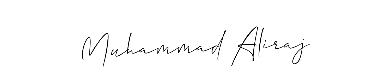 Design your own signature with our free online signature maker. With this signature software, you can create a handwritten (Allison_Script) signature for name Muhammad Aliraj. Muhammad Aliraj signature style 2 images and pictures png