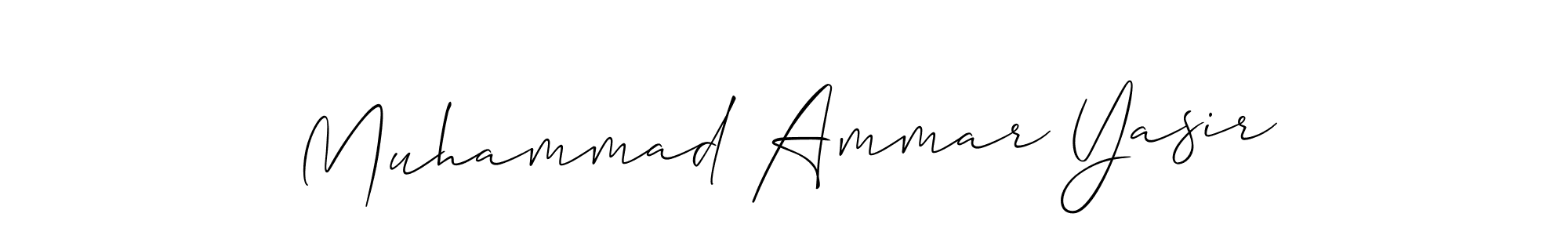 Similarly Allison_Script is the best handwritten signature design. Signature creator online .You can use it as an online autograph creator for name Muhammad Ammar Yasir. Muhammad Ammar Yasir signature style 2 images and pictures png
