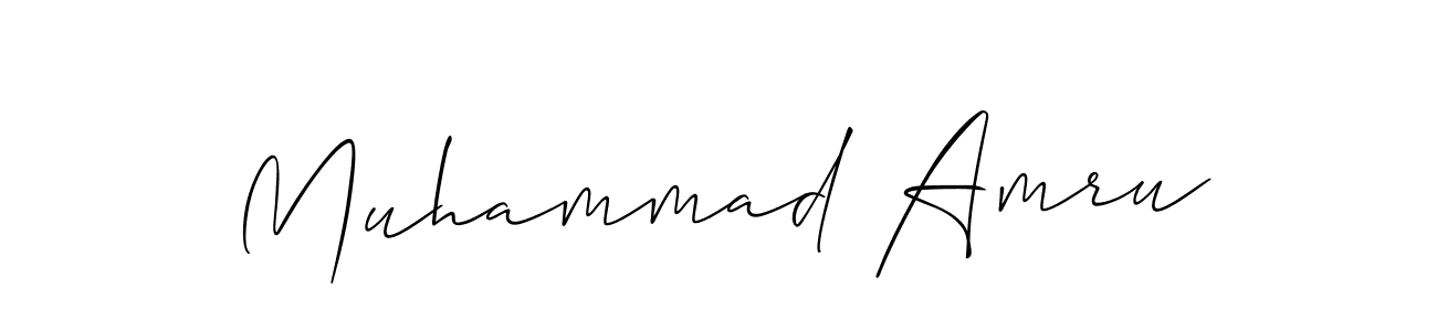 Also we have Muhammad Amru name is the best signature style. Create professional handwritten signature collection using Allison_Script autograph style. Muhammad Amru signature style 2 images and pictures png