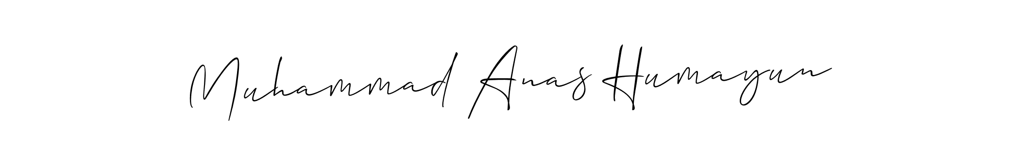 How to make Muhammad Anas Humayun signature? Allison_Script is a professional autograph style. Create handwritten signature for Muhammad Anas Humayun name. Muhammad Anas Humayun signature style 2 images and pictures png