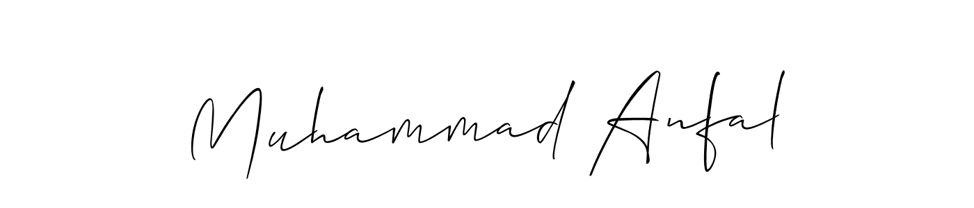 It looks lik you need a new signature style for name Muhammad Anfal. Design unique handwritten (Allison_Script) signature with our free signature maker in just a few clicks. Muhammad Anfal signature style 2 images and pictures png