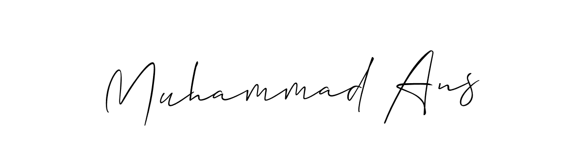 Also we have Muhammad Ans name is the best signature style. Create professional handwritten signature collection using Allison_Script autograph style. Muhammad Ans signature style 2 images and pictures png