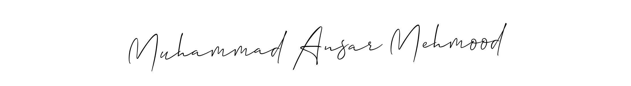 Create a beautiful signature design for name Muhammad Ansar Mehmood. With this signature (Allison_Script) fonts, you can make a handwritten signature for free. Muhammad Ansar Mehmood signature style 2 images and pictures png
