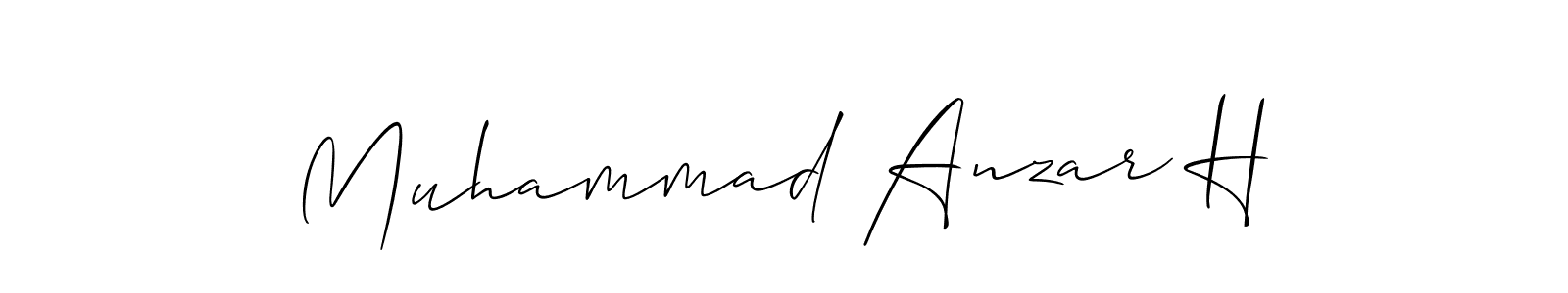 Design your own signature with our free online signature maker. With this signature software, you can create a handwritten (Allison_Script) signature for name Muhammad Anzar H. Muhammad Anzar H signature style 2 images and pictures png