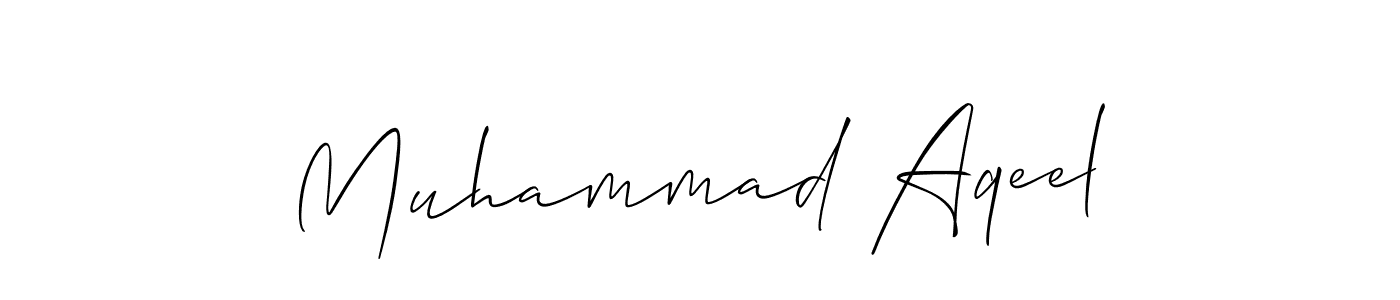 Create a beautiful signature design for name Muhammad Aqeel. With this signature (Allison_Script) fonts, you can make a handwritten signature for free. Muhammad Aqeel signature style 2 images and pictures png