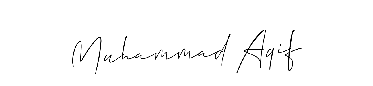 Create a beautiful signature design for name Muhammad Aqif. With this signature (Allison_Script) fonts, you can make a handwritten signature for free. Muhammad Aqif signature style 2 images and pictures png