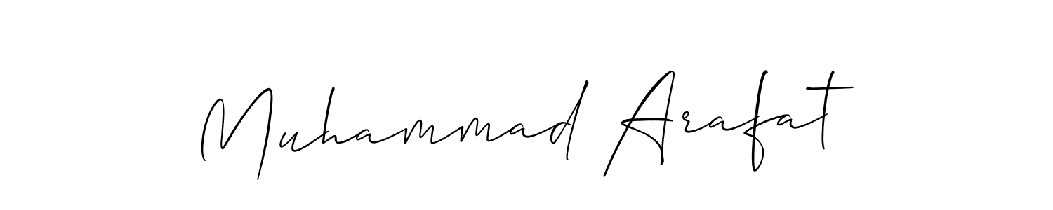 You should practise on your own different ways (Allison_Script) to write your name (Muhammad Arafat) in signature. don't let someone else do it for you. Muhammad Arafat signature style 2 images and pictures png