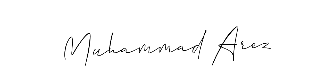 Muhammad Arez stylish signature style. Best Handwritten Sign (Allison_Script) for my name. Handwritten Signature Collection Ideas for my name Muhammad Arez. Muhammad Arez signature style 2 images and pictures png