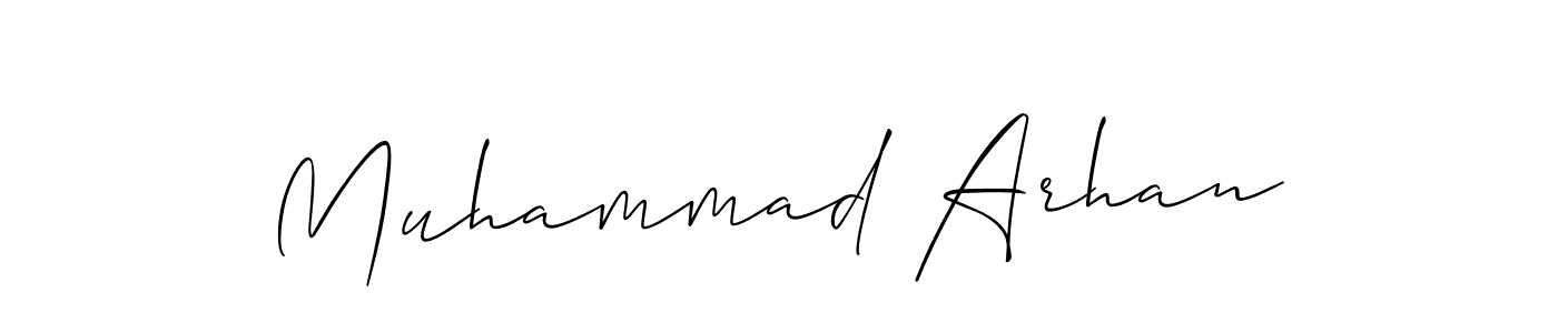 Muhammad Arhan stylish signature style. Best Handwritten Sign (Allison_Script) for my name. Handwritten Signature Collection Ideas for my name Muhammad Arhan. Muhammad Arhan signature style 2 images and pictures png