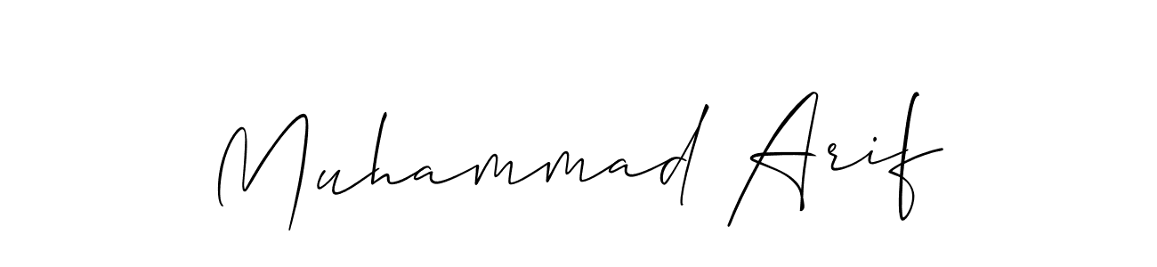 How to make Muhammad Arif signature? Allison_Script is a professional autograph style. Create handwritten signature for Muhammad Arif name. Muhammad Arif signature style 2 images and pictures png