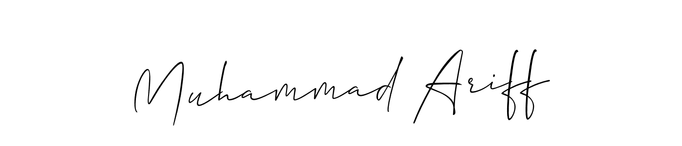 It looks lik you need a new signature style for name Muhammad Ariff. Design unique handwritten (Allison_Script) signature with our free signature maker in just a few clicks. Muhammad Ariff signature style 2 images and pictures png