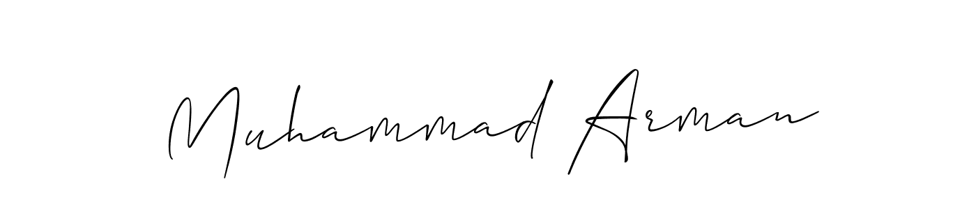 if you are searching for the best signature style for your name Muhammad Arman. so please give up your signature search. here we have designed multiple signature styles  using Allison_Script. Muhammad Arman signature style 2 images and pictures png