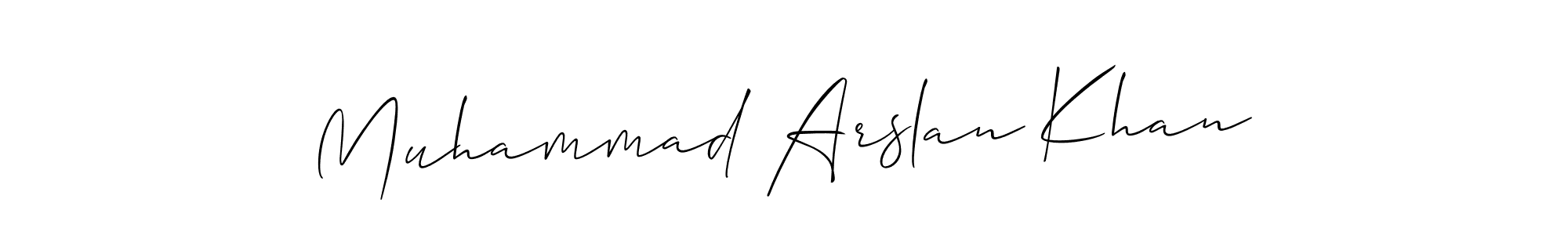 It looks lik you need a new signature style for name Muhammad Arslan Khan. Design unique handwritten (Allison_Script) signature with our free signature maker in just a few clicks. Muhammad Arslan Khan signature style 2 images and pictures png