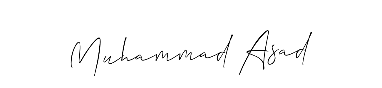 Also we have Muhammad Asad name is the best signature style. Create professional handwritten signature collection using Allison_Script autograph style. Muhammad Asad signature style 2 images and pictures png