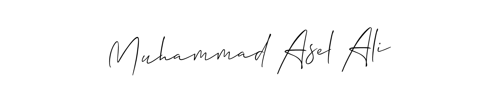 How to make Muhammad Asel Ali name signature. Use Allison_Script style for creating short signs online. This is the latest handwritten sign. Muhammad Asel Ali signature style 2 images and pictures png