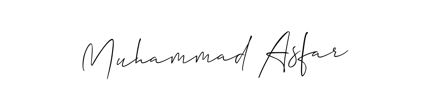 You should practise on your own different ways (Allison_Script) to write your name (Muhammad Asfar) in signature. don't let someone else do it for you. Muhammad Asfar signature style 2 images and pictures png