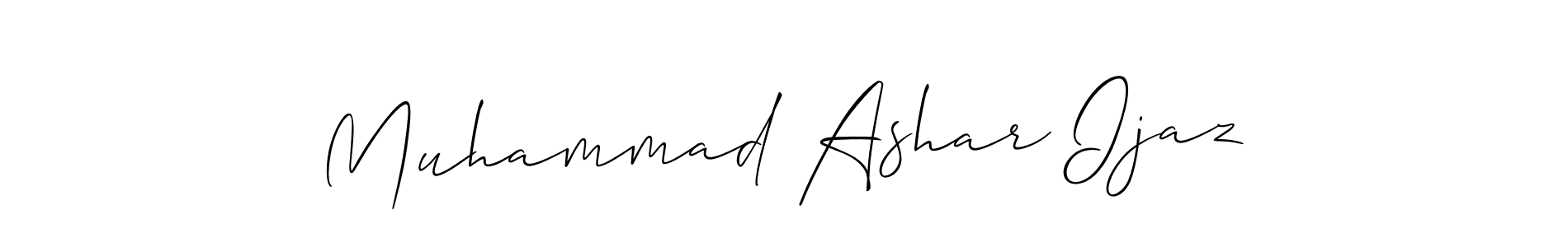 Muhammad Ashar Ijaz stylish signature style. Best Handwritten Sign (Allison_Script) for my name. Handwritten Signature Collection Ideas for my name Muhammad Ashar Ijaz. Muhammad Ashar Ijaz signature style 2 images and pictures png