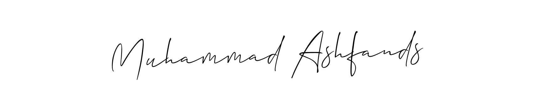 The best way (Allison_Script) to make a short signature is to pick only two or three words in your name. The name Muhammad Ashfands include a total of six letters. For converting this name. Muhammad Ashfands signature style 2 images and pictures png