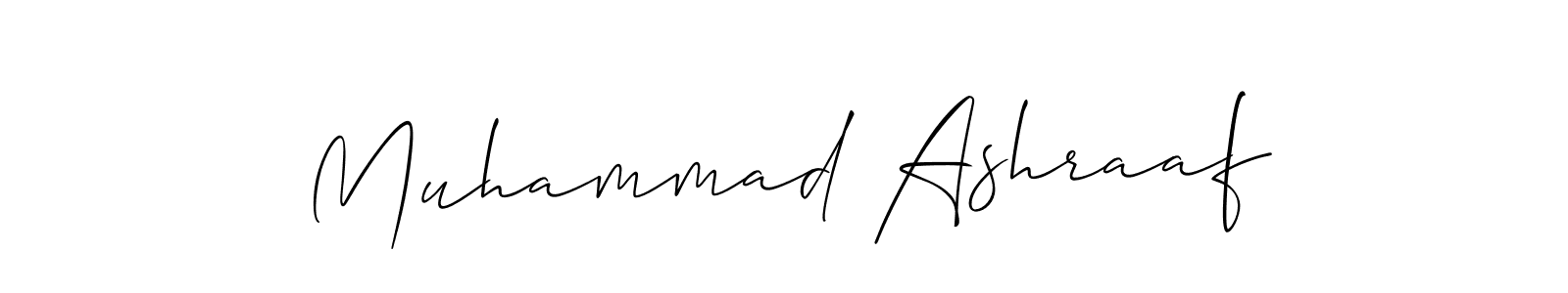 Also we have Muhammad Ashraaf name is the best signature style. Create professional handwritten signature collection using Allison_Script autograph style. Muhammad Ashraaf signature style 2 images and pictures png
