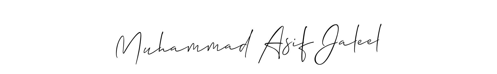 How to make Muhammad Asif Jaleel signature? Allison_Script is a professional autograph style. Create handwritten signature for Muhammad Asif Jaleel name. Muhammad Asif Jaleel signature style 2 images and pictures png