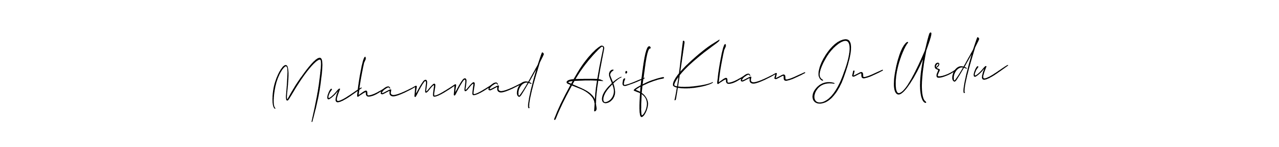 Also we have Muhammad Asif Khan In Urdu name is the best signature style. Create professional handwritten signature collection using Allison_Script autograph style. Muhammad Asif Khan In Urdu signature style 2 images and pictures png