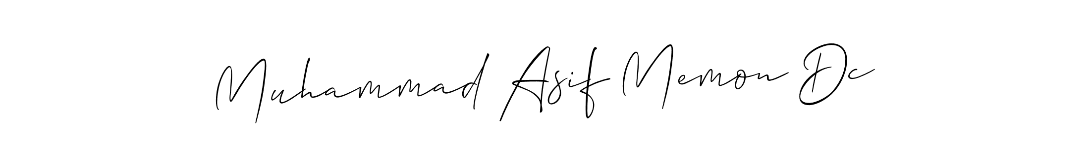 It looks lik you need a new signature style for name Muhammad Asif Memon Dc. Design unique handwritten (Allison_Script) signature with our free signature maker in just a few clicks. Muhammad Asif Memon Dc signature style 2 images and pictures png