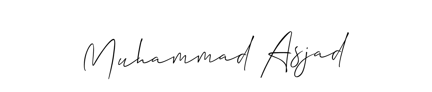 Design your own signature with our free online signature maker. With this signature software, you can create a handwritten (Allison_Script) signature for name Muhammad Asjad. Muhammad Asjad signature style 2 images and pictures png