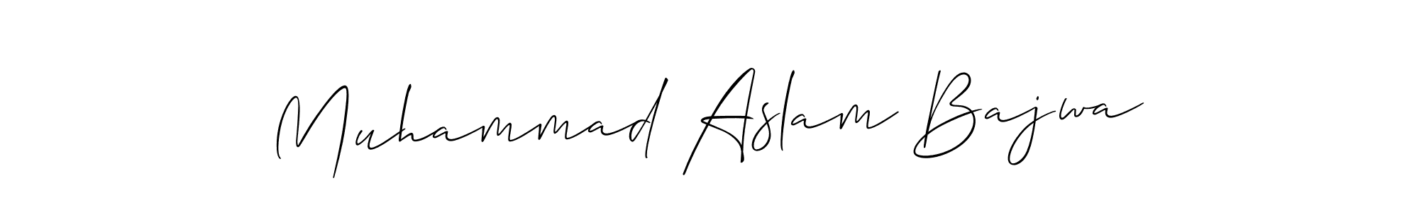 Use a signature maker to create a handwritten signature online. With this signature software, you can design (Allison_Script) your own signature for name Muhammad Aslam Bajwa. Muhammad Aslam Bajwa signature style 2 images and pictures png