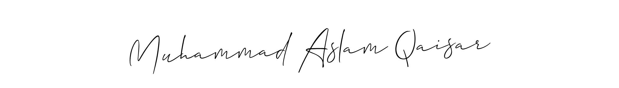 Make a short Muhammad Aslam Qaisar signature style. Manage your documents anywhere anytime using Allison_Script. Create and add eSignatures, submit forms, share and send files easily. Muhammad Aslam Qaisar signature style 2 images and pictures png