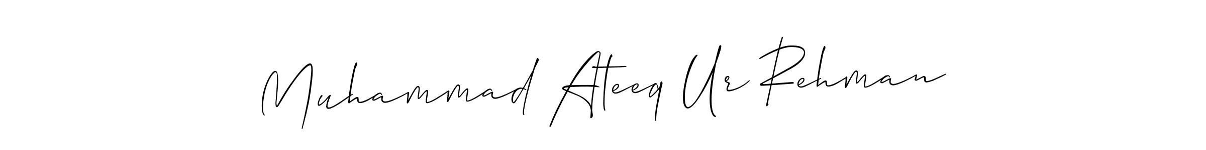 The best way (Allison_Script) to make a short signature is to pick only two or three words in your name. The name Muhammad Ateeq Ur Rehman include a total of six letters. For converting this name. Muhammad Ateeq Ur Rehman signature style 2 images and pictures png