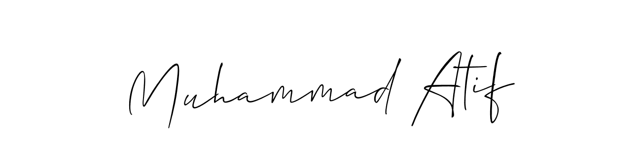if you are searching for the best signature style for your name Muhammad Atif. so please give up your signature search. here we have designed multiple signature styles  using Allison_Script. Muhammad Atif signature style 2 images and pictures png
