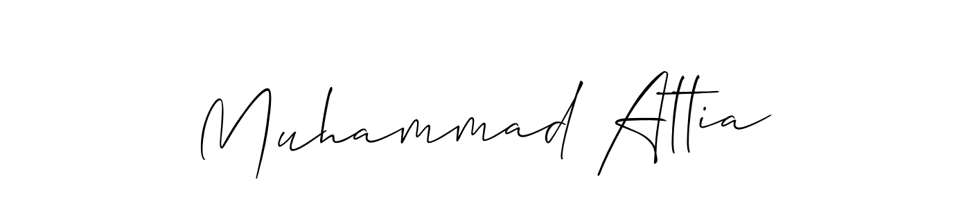 Make a beautiful signature design for name Muhammad Attia. With this signature (Allison_Script) style, you can create a handwritten signature for free. Muhammad Attia signature style 2 images and pictures png