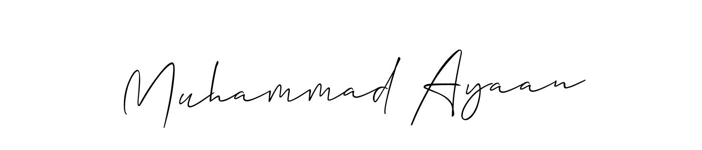 Also You can easily find your signature by using the search form. We will create Muhammad Ayaan name handwritten signature images for you free of cost using Allison_Script sign style. Muhammad Ayaan signature style 2 images and pictures png