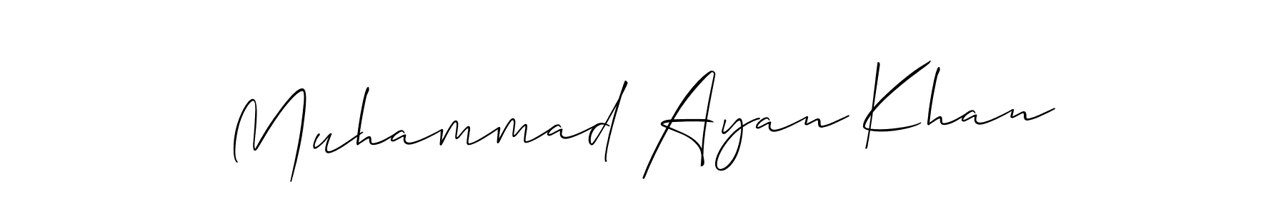 Also we have Muhammad Ayan Khan name is the best signature style. Create professional handwritten signature collection using Allison_Script autograph style. Muhammad Ayan Khan signature style 2 images and pictures png