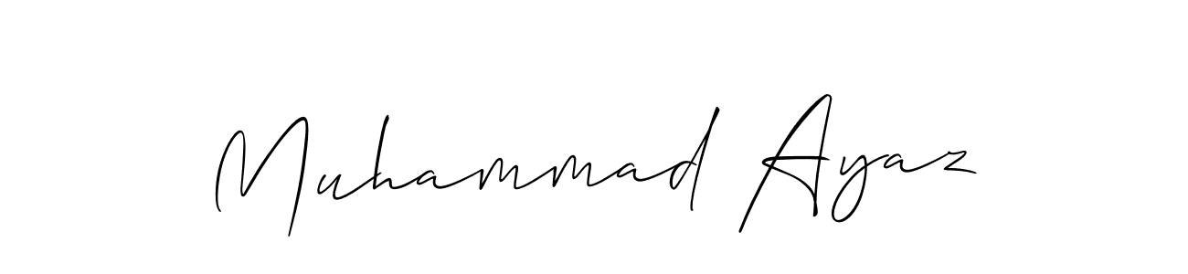Also we have Muhammad Ayaz name is the best signature style. Create professional handwritten signature collection using Allison_Script autograph style. Muhammad Ayaz signature style 2 images and pictures png