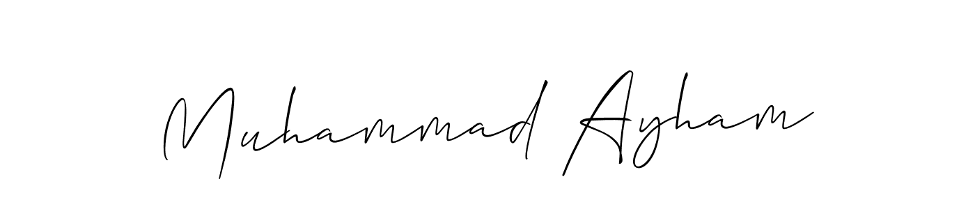 Design your own signature with our free online signature maker. With this signature software, you can create a handwritten (Allison_Script) signature for name Muhammad Ayham. Muhammad Ayham signature style 2 images and pictures png