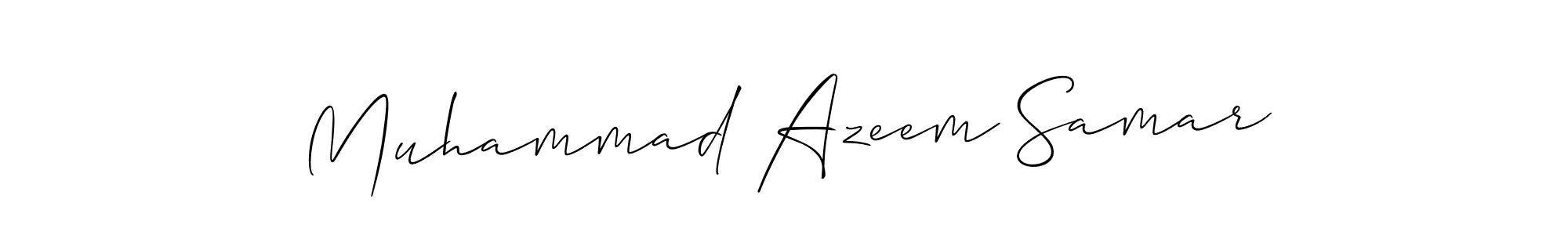 How to Draw Muhammad Azeem Samar signature style? Allison_Script is a latest design signature styles for name Muhammad Azeem Samar. Muhammad Azeem Samar signature style 2 images and pictures png