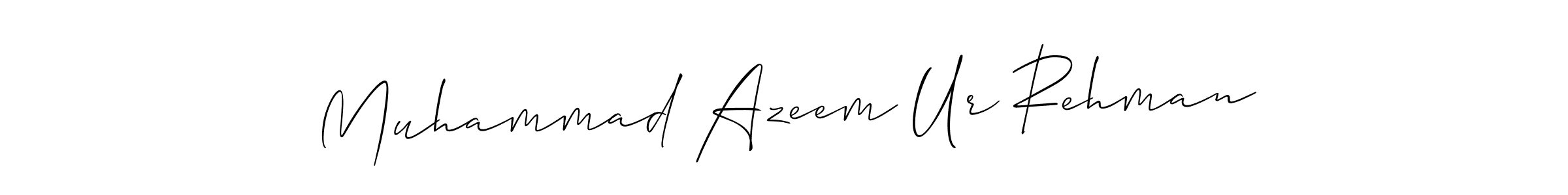 Design your own signature with our free online signature maker. With this signature software, you can create a handwritten (Allison_Script) signature for name Muhammad Azeem Ur Rehman. Muhammad Azeem Ur Rehman signature style 2 images and pictures png