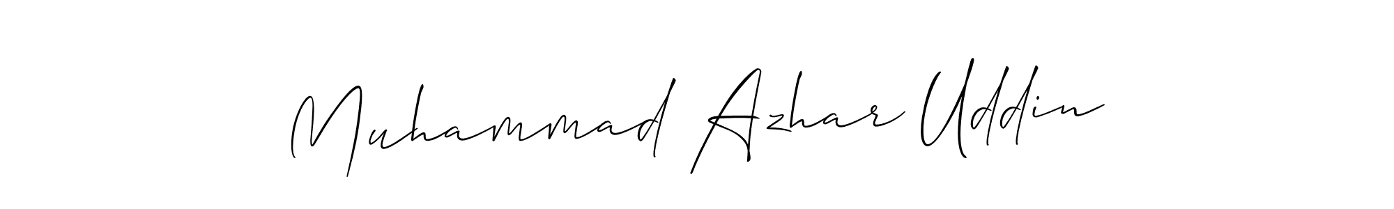 Allison_Script is a professional signature style that is perfect for those who want to add a touch of class to their signature. It is also a great choice for those who want to make their signature more unique. Get Muhammad Azhar Uddin name to fancy signature for free. Muhammad Azhar Uddin signature style 2 images and pictures png