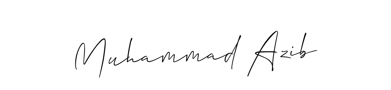 Also we have Muhammad Azib name is the best signature style. Create professional handwritten signature collection using Allison_Script autograph style. Muhammad Azib signature style 2 images and pictures png