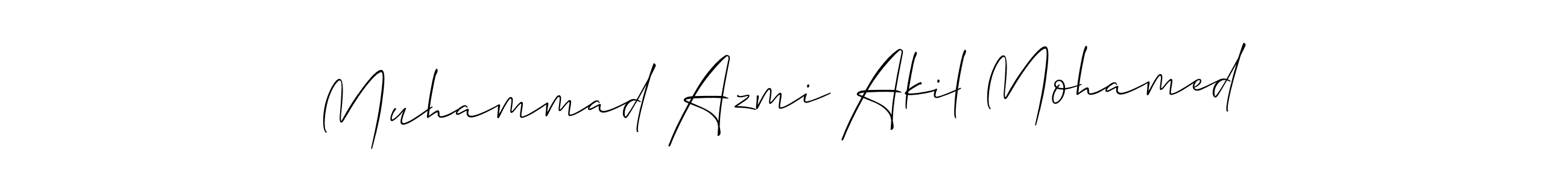 Make a beautiful signature design for name Muhammad Azmi Akil Mohamed. With this signature (Allison_Script) style, you can create a handwritten signature for free. Muhammad Azmi Akil Mohamed signature style 2 images and pictures png